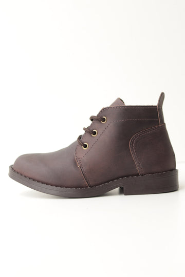 Botina Infantil Dalidinha em Couro Chocolate - BN41