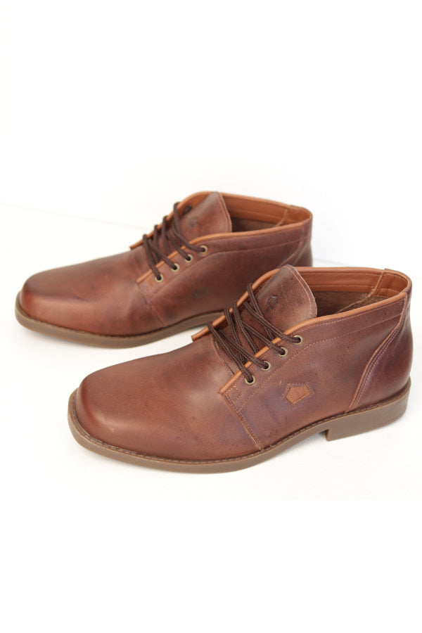 Botina Masculina Confort em Couro Imperador Graxo - BN03