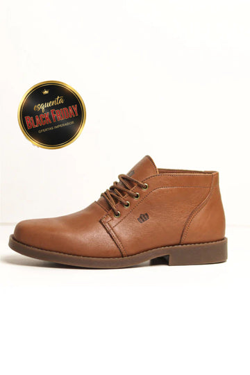 Botina Masculina Agro Lida em Couro Imperador Caramelo - BN05