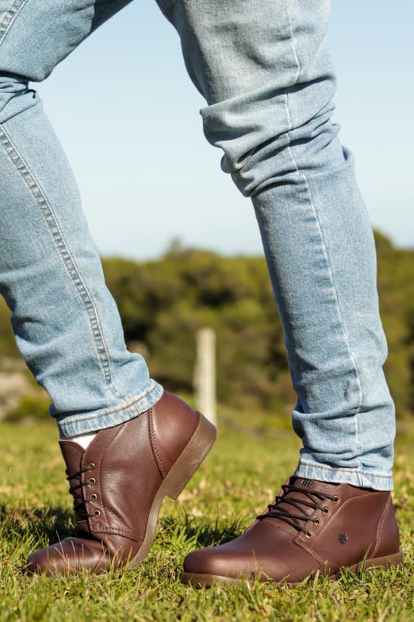 Botina Masculina Leve em Couro Imperador Café - BN06