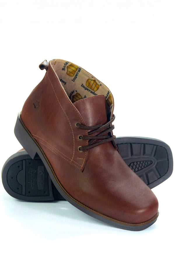 Botina Masculina Dalida em Couro Imperador Pinhão - BN14