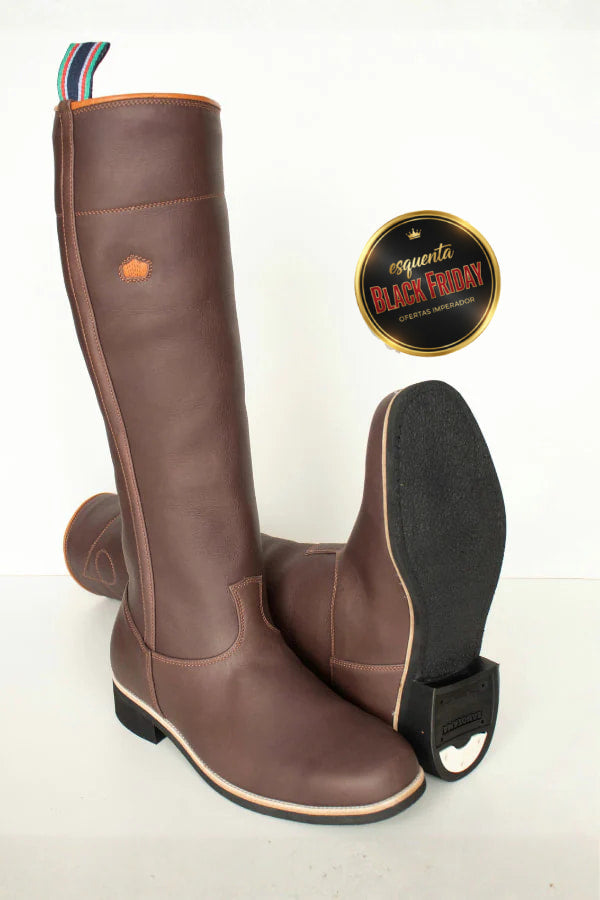 Bota Masculina Confort Premium em Couro Imperador Café - BT31