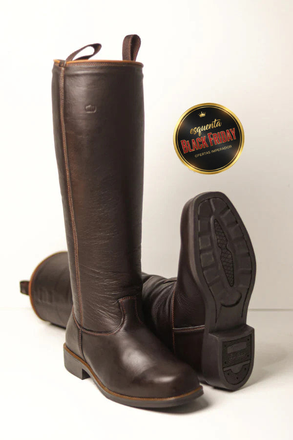 Bota Masculina Dalida em Couro Imperador Chocolate - BT37