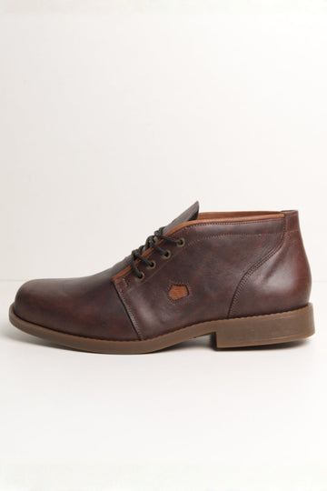 Botina Masculina em Couro Confort Café - BN50