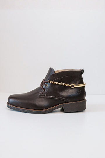 Botina Feminina Dalida em Couro Imperador Café - BN69